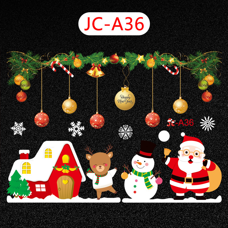 Christmas Day atmosphere window sticker Santa Claus snowflake sticker