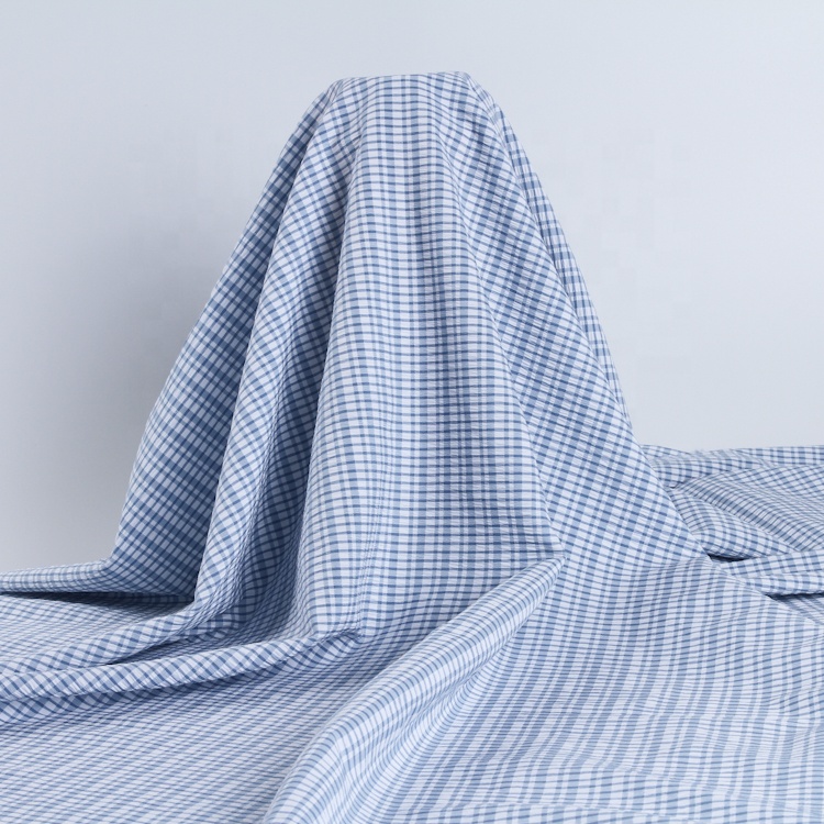 Great plaid textiles polyester fabric custom woman shirt fabrics for shirts