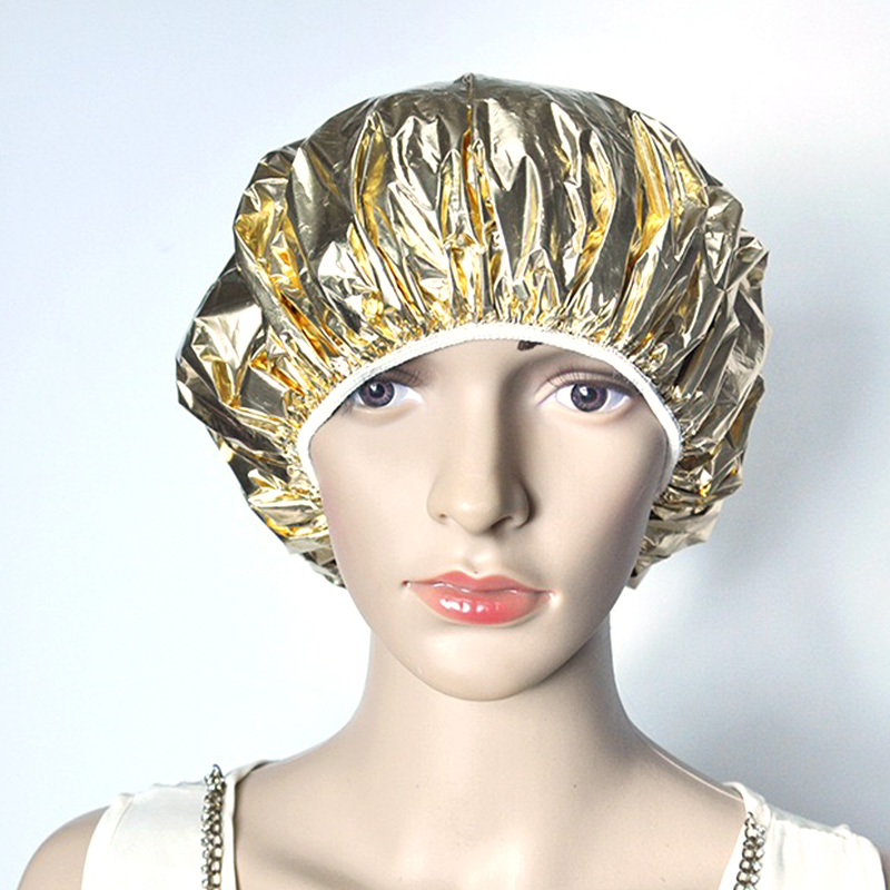 Aluminum Foil Deep Conditioning Caps Reusable Hair Processing Caps Hair Coloring Shower Caps for Home Salon Use