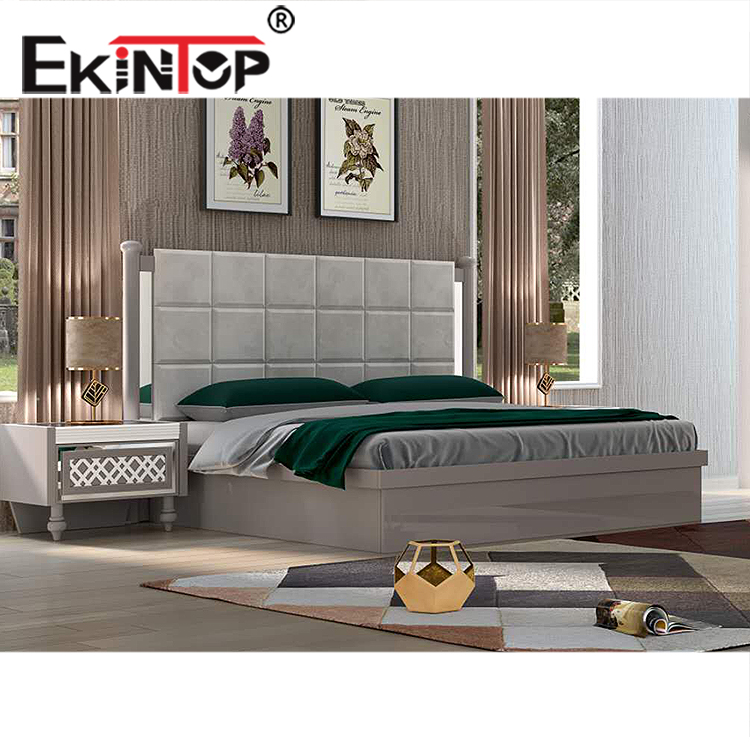 Ekintop Горячая продажа роскошная кровать king size современная деревянная кровать