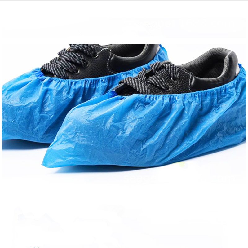 2020 Waterproof Blue Plastic CPE Polyethylene Disposable Shoe Covers