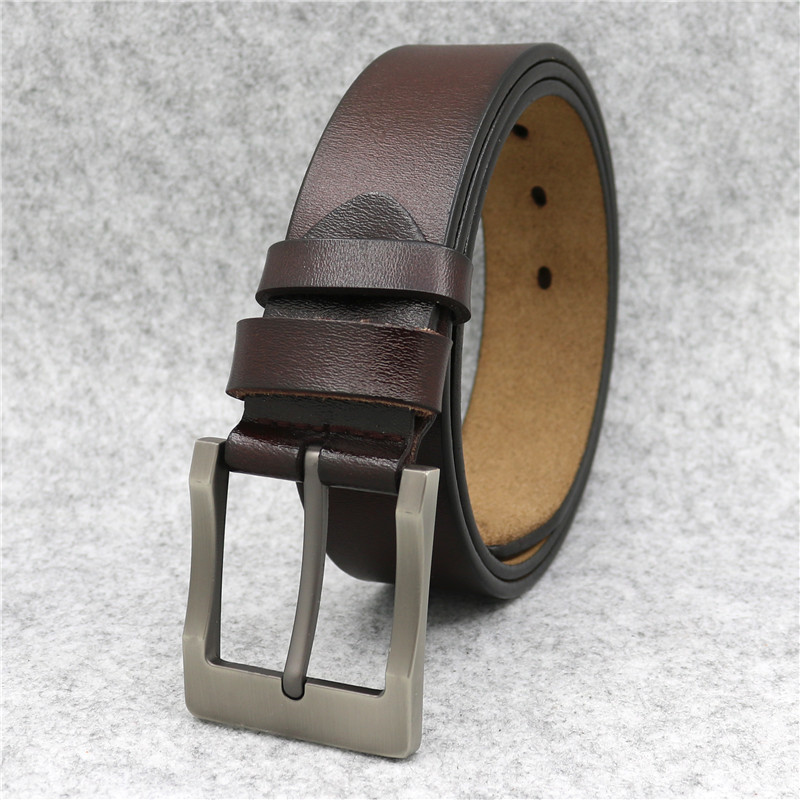 Real Cowhide Belts For Men Hot Genuine Leather Belts Men's Pin Buckle Belt Fashion Wholesale LQbelt Factory Custom LOGO