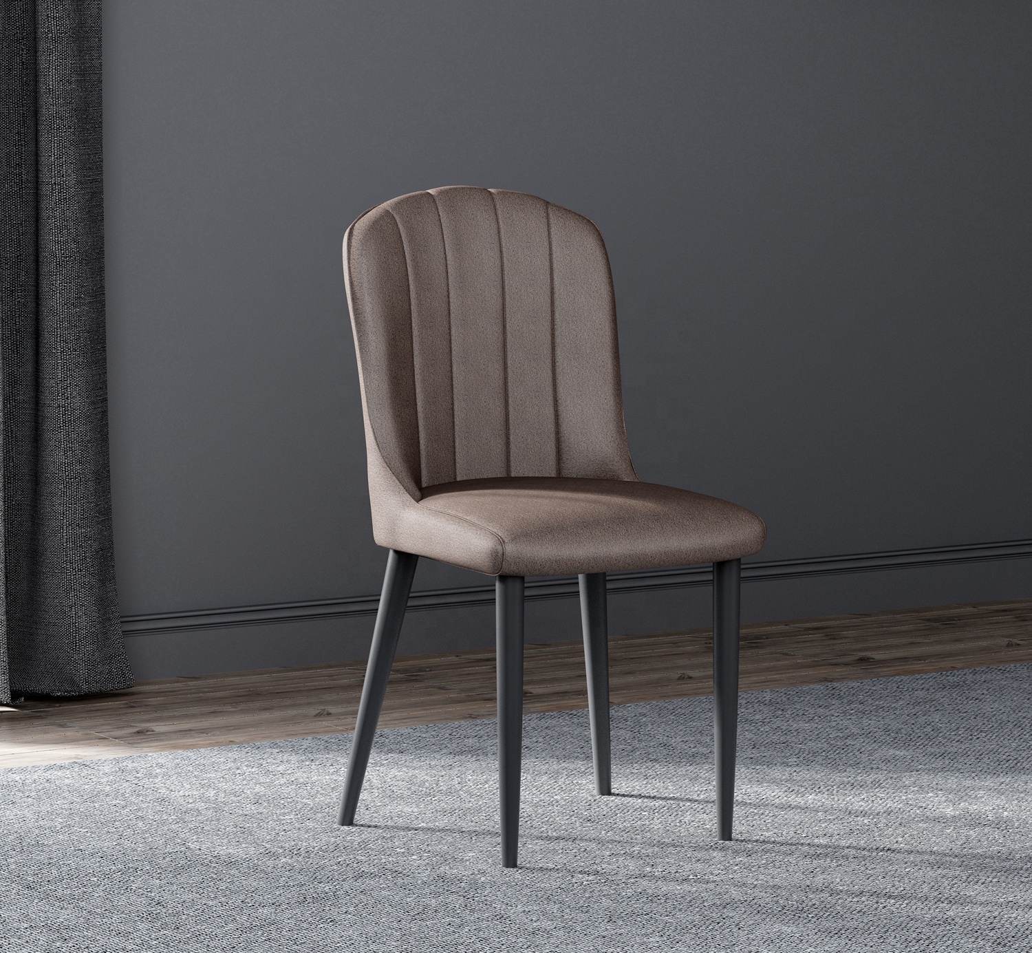 Modern fabric covered dining room dining chairs