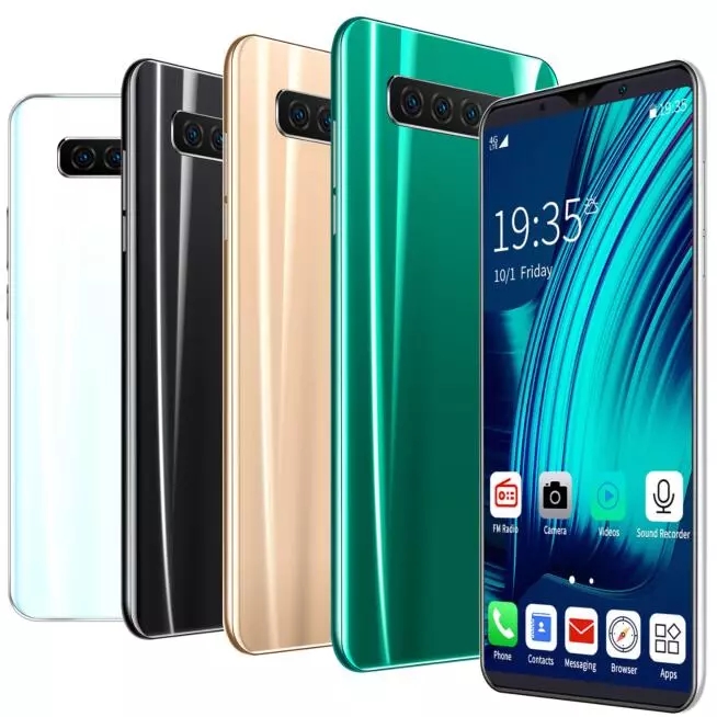 S10 + разблокированные мобильные телефоны с двумя SIM-картами 512m + 4g смартфон 5,8 дюйма Android смартфоны все языки в розничной коробке