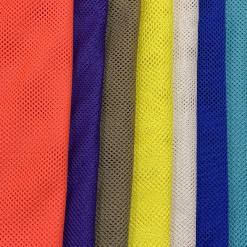 75D polyester low elastic small square mesh cloth sportswear school uniform lining cloth bag shoes hat mesh cloth