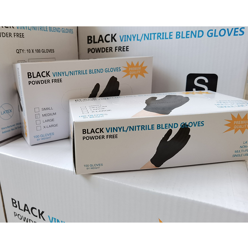 Wholesale Wally Black Powder Free Work Nitrile Gloves With High Quality Household Nitrile Gloves Guantes De Nitrilo