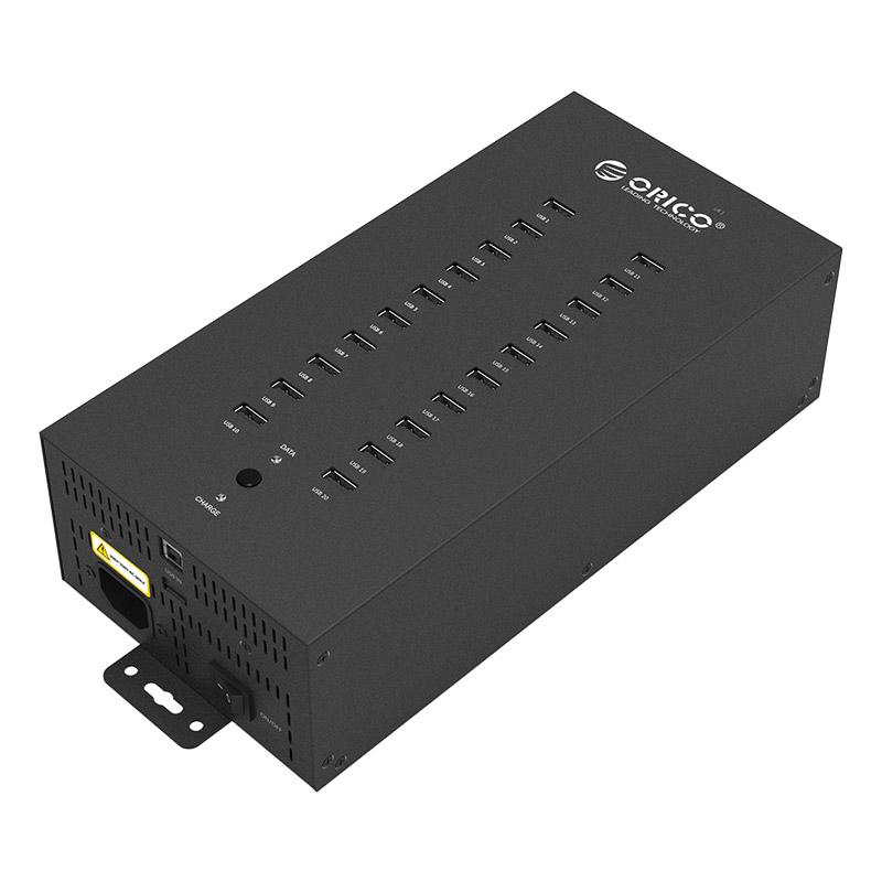 ORICO высокоскоростной разветвитель ilindustrial класс 20 порт USB HUB двойной USB2.0 адаптер промышленного класса производства + QI Беспроводная зарядка