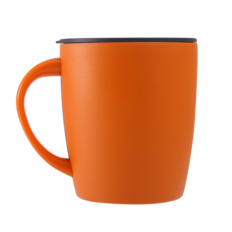 Hot selling products 2021 Amazon 380ml double wall Vacuum insulated stainless steel coffee tumbler mug cups with handle and Lid