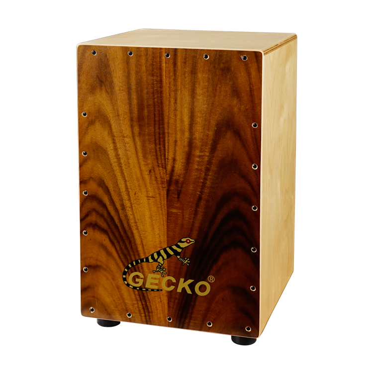 Заводской новый дизайн Gecko CL10KOA Cajon натуральный деревянный музыкальный инструмент из акации Cajon Box барабан