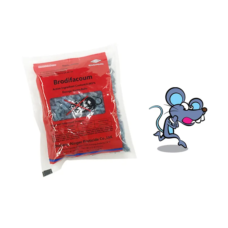 Pelleted particle rat poison the blue brodifacoum rodenticide