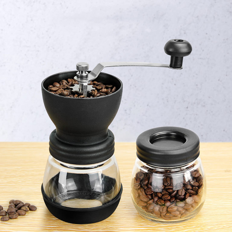 Glass Hand Grinder Mill Ceramic Grinding Core Portable Household Manual Coffee Beans Grinders