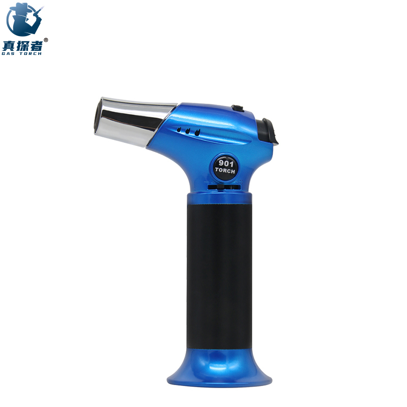 901 Portable Cigarette Stylish Cooking Smoking Accessories Hand Held Metal Butane Gas Torch Lighter