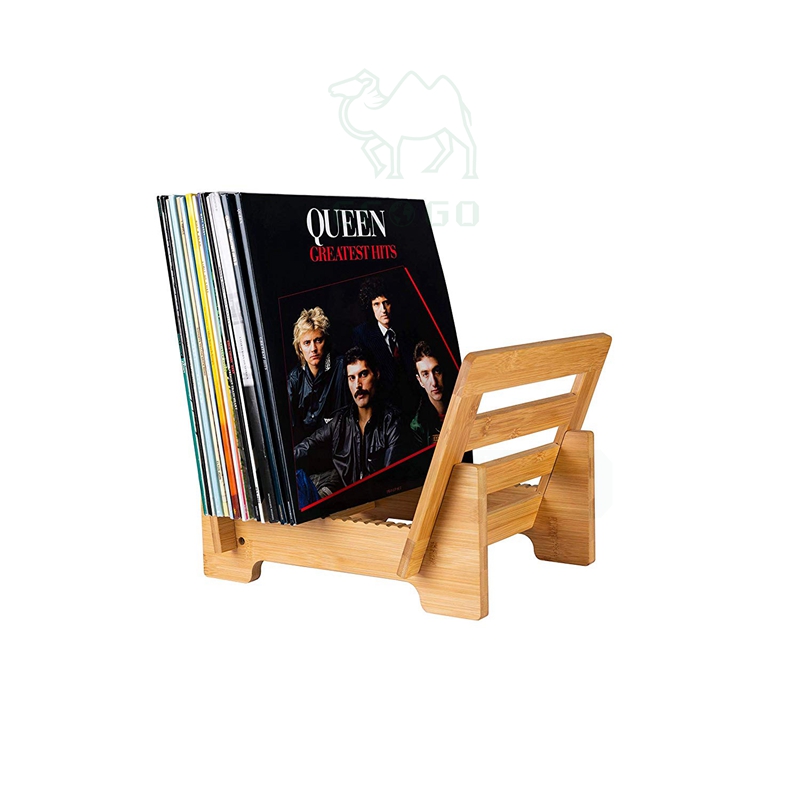 Bamboo Vinyl Record Storage Cabinet, Wooden Storage Crate