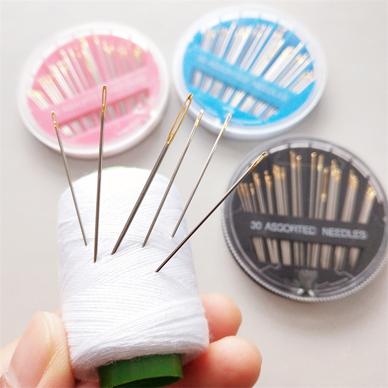Gold Eye Most popular Steel Assorted Hand Sewing Needles 30 Pieces