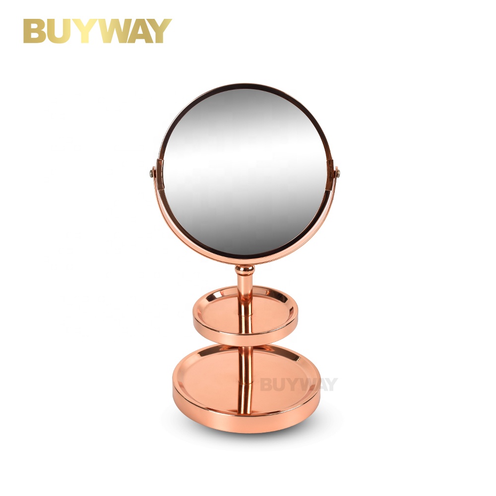 Best beauty высшая красота, розовое золото двойной двухстороннее настольное косметическое подсвечиваемое зеркало для макияжа