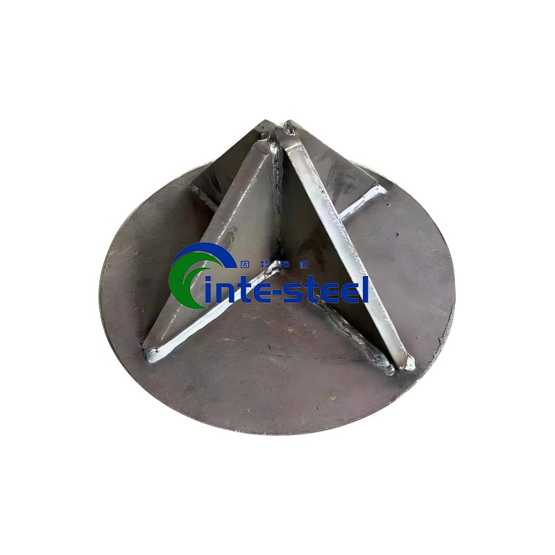 Pile Tip 400 500 600Mm Cross Cone Open-Mouth Pile Cap Q235 Carbon Steel Circular Cross-shaped Pile Tip