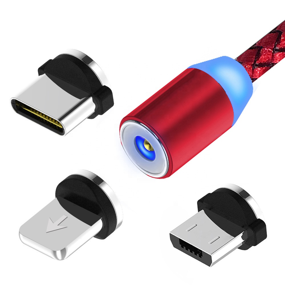 Магнитный кабель с потоковой подсветкой для зарядки через usb 3 в 1 подходит для Iphone Тип c USB mobile в 1,5 раз быстрее, чем обычный кабель