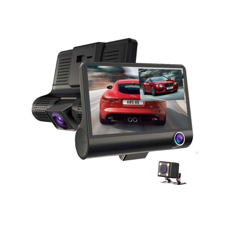 dash cam video camera 4.0 inch screen T319 dash cam hd 1080P Car DVR Recorder three lens