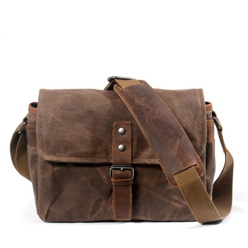 hot sell canvas shockproof DSLR Camera Bag classic DSLR camera messenger bag by China supplier