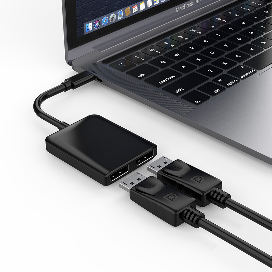 Адаптер Thunderbolt 3 DP поддерживает 8K USB-C (режим DP1.4 alt) на 2x DisplayPort1.4 для всех систем