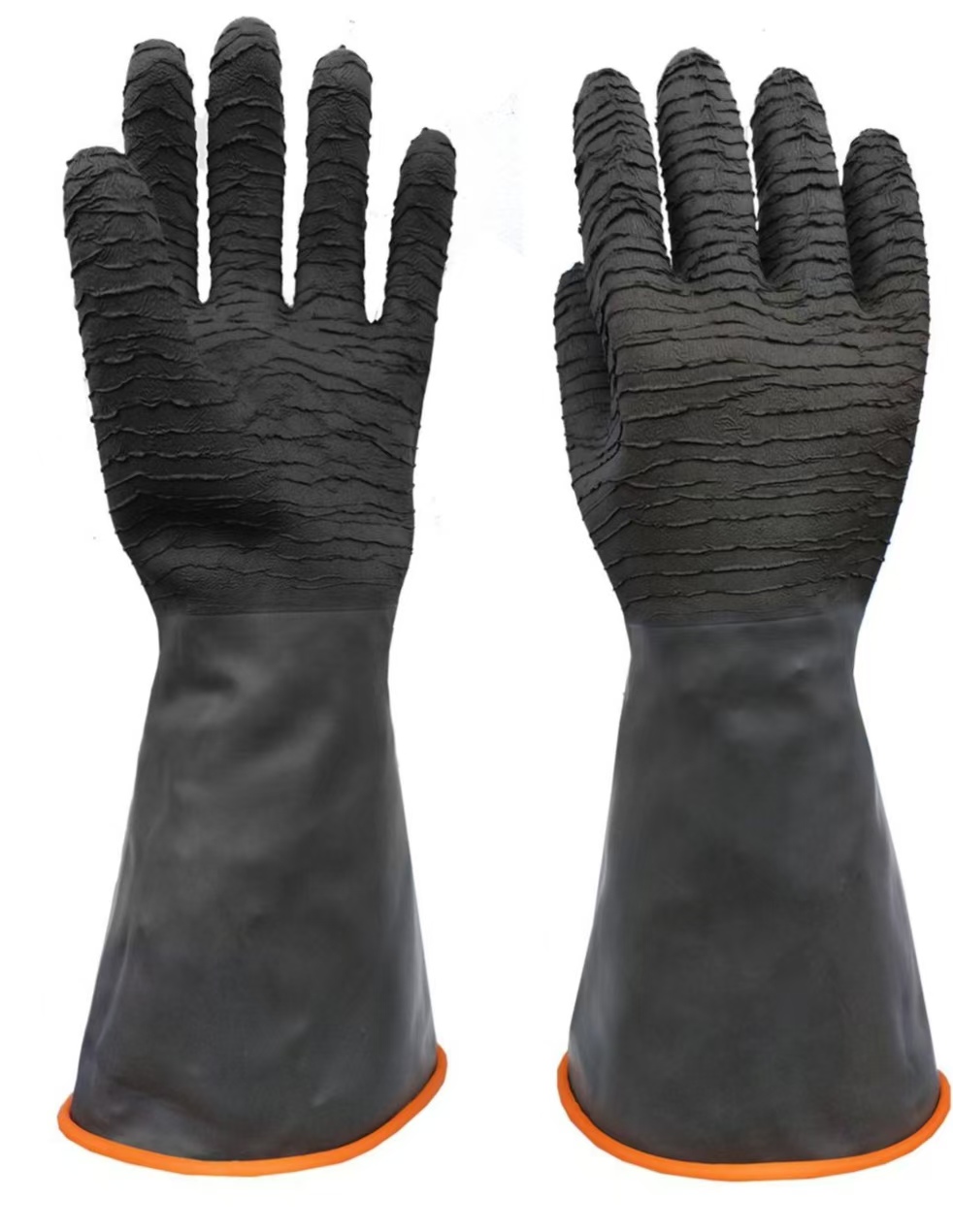 Rubber Industrial latex heavy duty dirty work hand protect gloves household chicken gloves