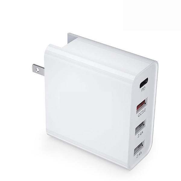 Зарядное устройство с 4 интерфейсами 18 Вт pd + QC3.0 + 2.4A + 2.4A подходит для быстрой зарядки моделей iphone 8 и выше