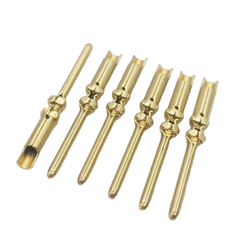 Cheap Slotted Female Hole Silver Gold Plated Elecotric Brass Spring Loaded Contact For aviation connectors