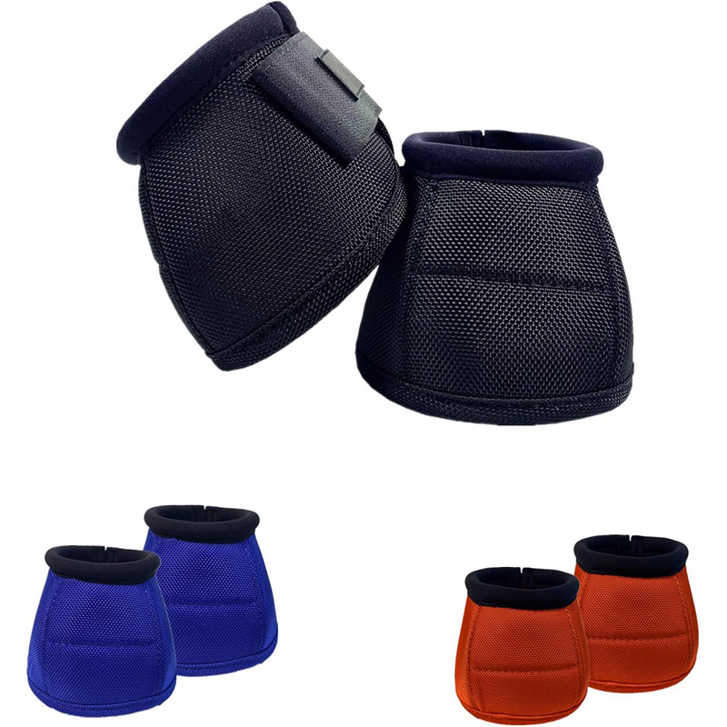 Wholesale Horse Care Products Adjustable No-Turn Riding Horse Bell Boots Neoprene Equestrian Sports Boots Horse Bell Boots