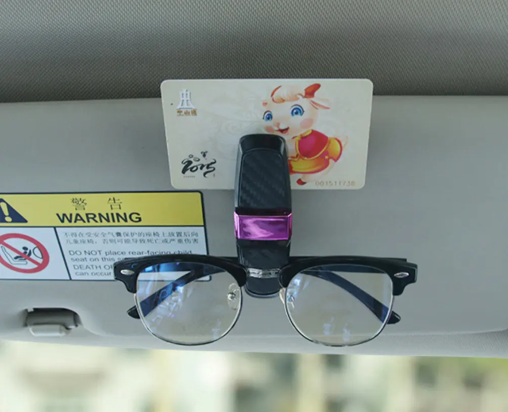 Auto Sun Glasses Fastener Clip Holder For Sunglasses Ticket Card Multi Function Car Eyewear Clip