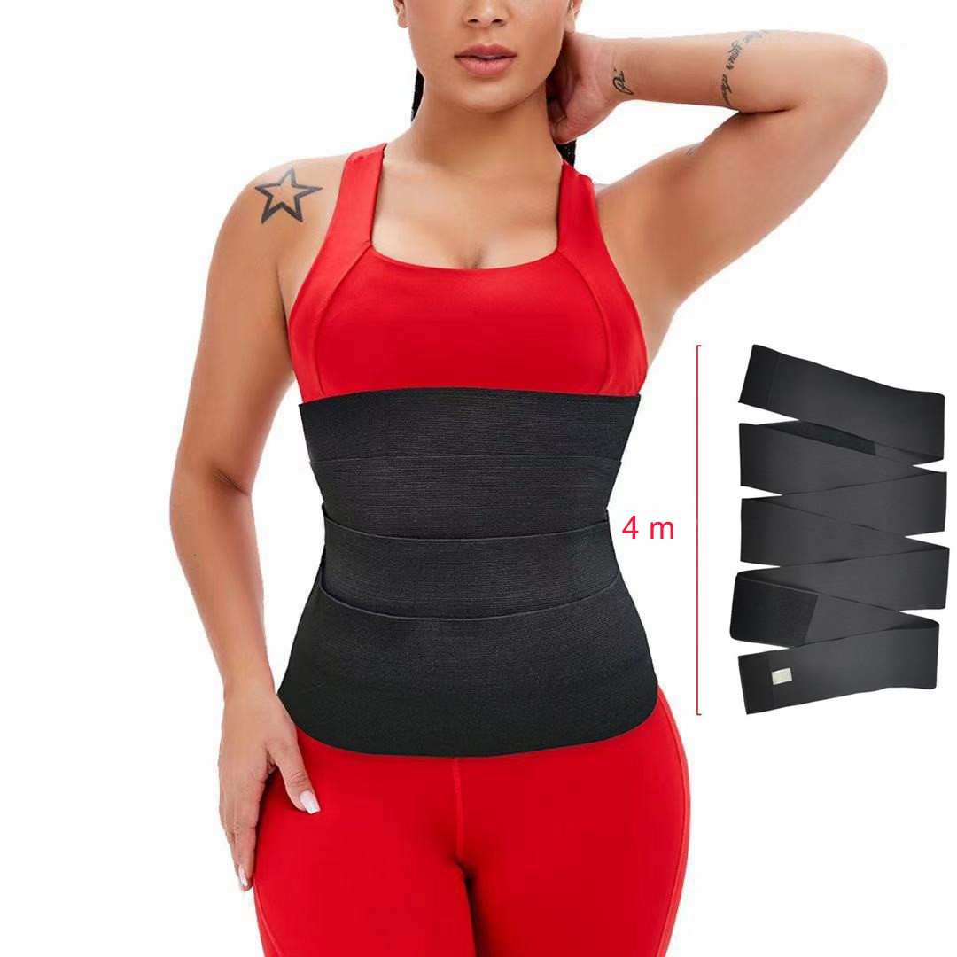 Custom bandage tummy belly wrap around invisible waist trainer belt Bands belt waist wrap waist trainer