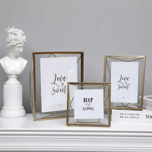 New Diamond - Shaped Creative Decoration Metal Three-Dimensional Photo Frame