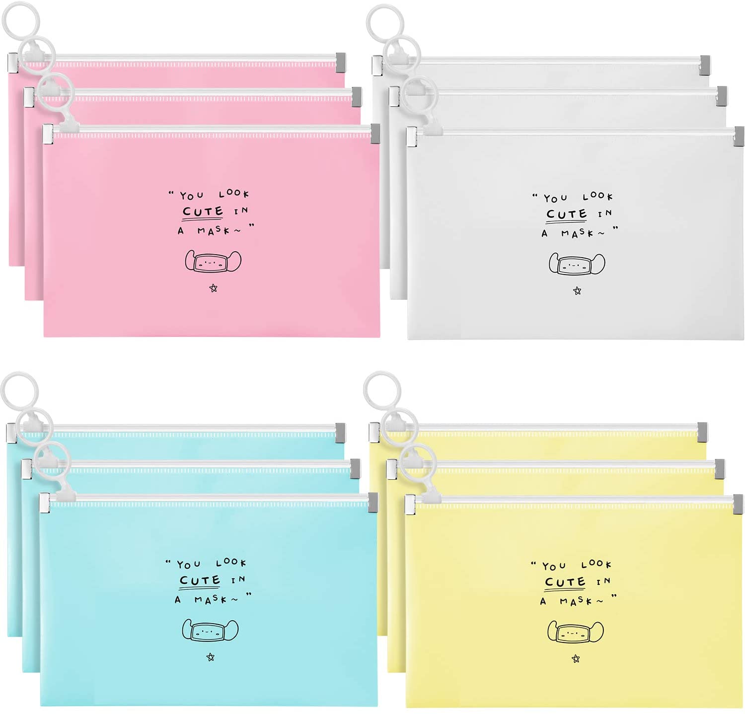 Factory Price Plastic FaceMask Storage Bag Reusable Face Cover Organizer Bag AA J4