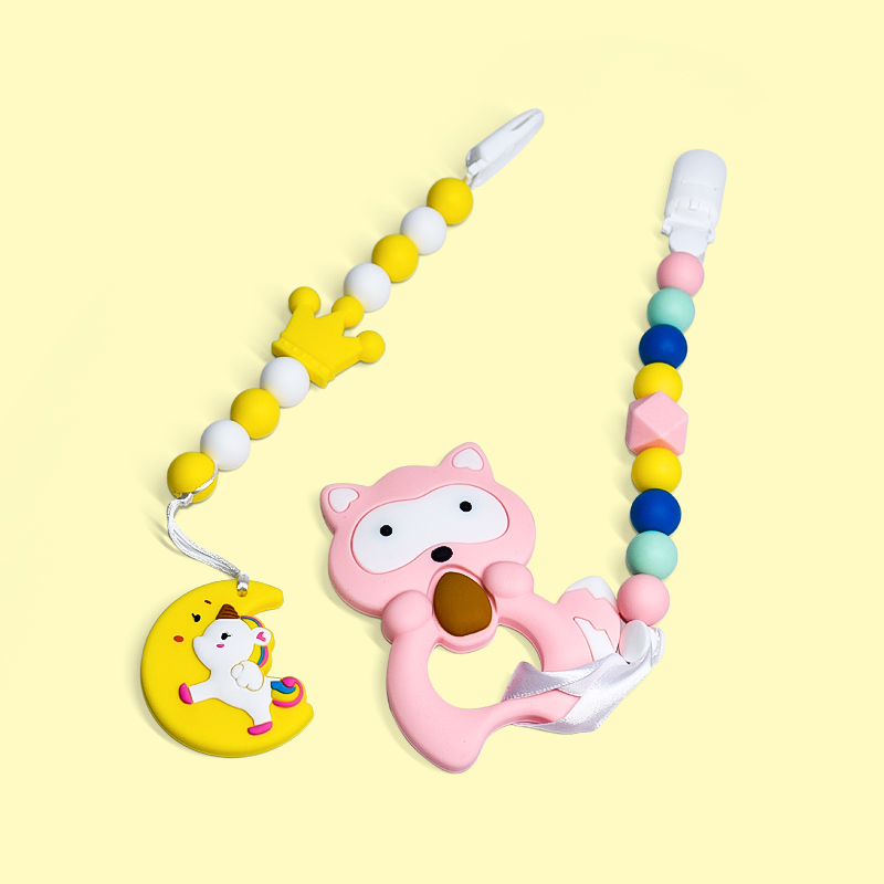 Legenday Bpa Free 100% Food Grade Safe And Non-Toxic Teether Pacifier Clips Chain