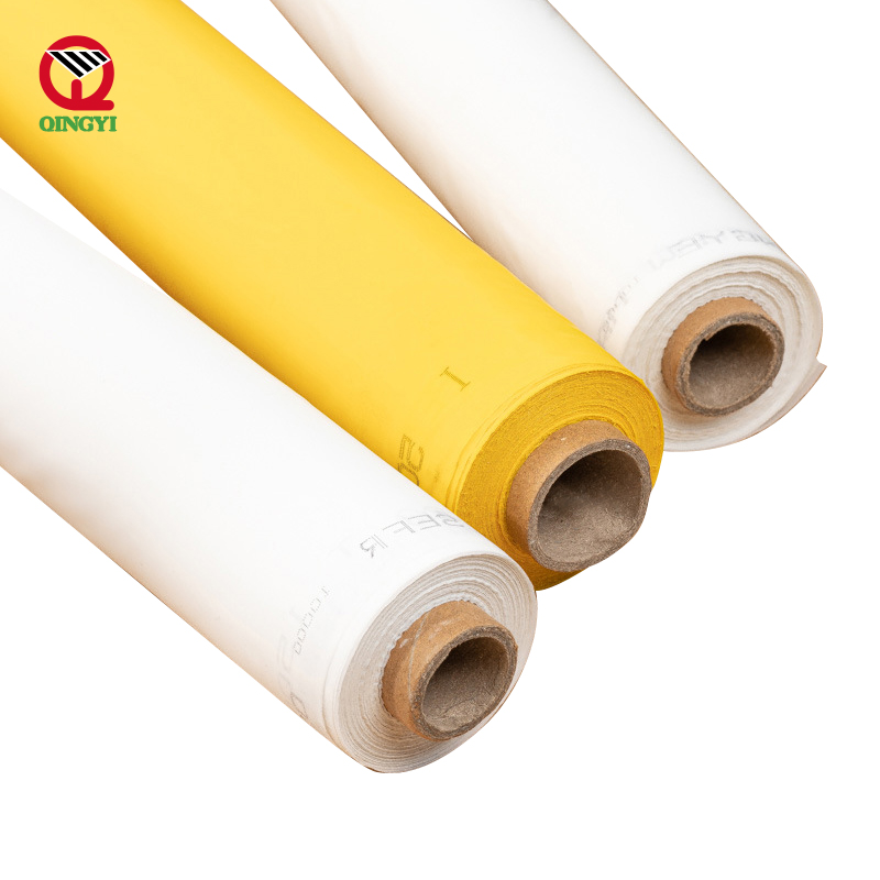 Factory price 60-420 yellow white polyester silk screen printing mesh for textile screen printing