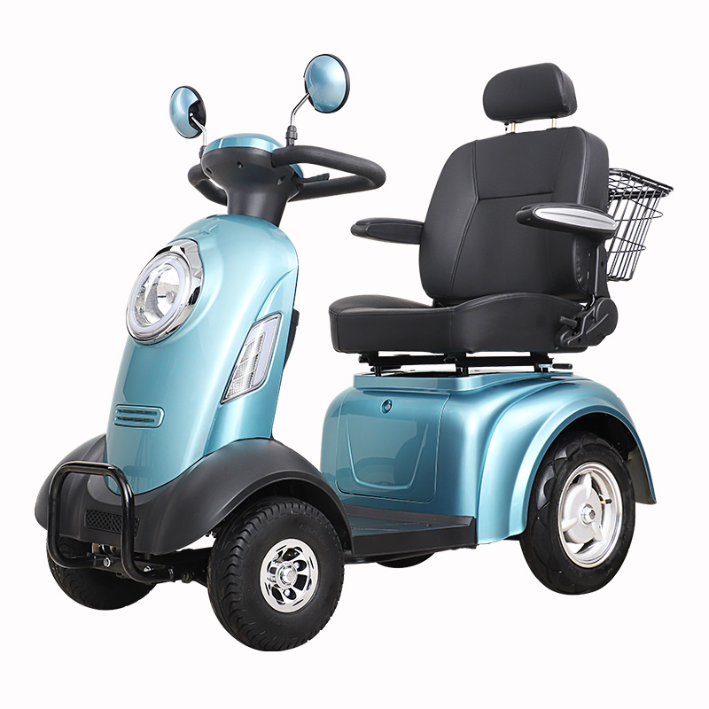 SCE-340 4 Wheel Mobility Scooter Electric Scooter Vehicle with Rear Basket