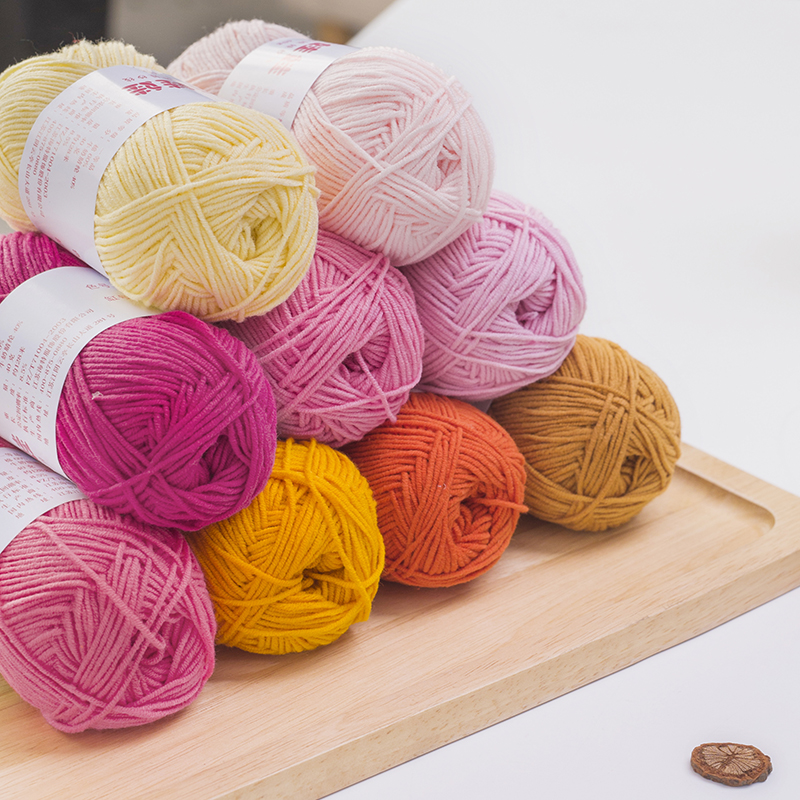 Разноцветная крашеная акриловая молочная пряжа Yarncrafts из смешанного хлопка