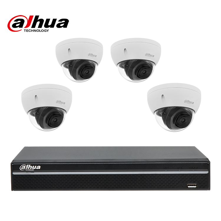 DAHU 8ch 4ch 4K IPC-HDBW2831E-S-S2 Обнаружение движения системы скрытого видеонаблюдения 8mp 4mp ИК POE IP купольная камера безопасности системы