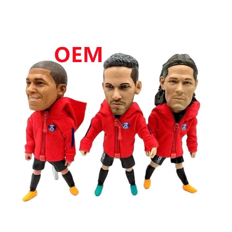 Custom 3D Football Player Action Figure OEM Lifelike Soccer Players Action Figure OEM Manufacturers Custom Plastic Figure Toy