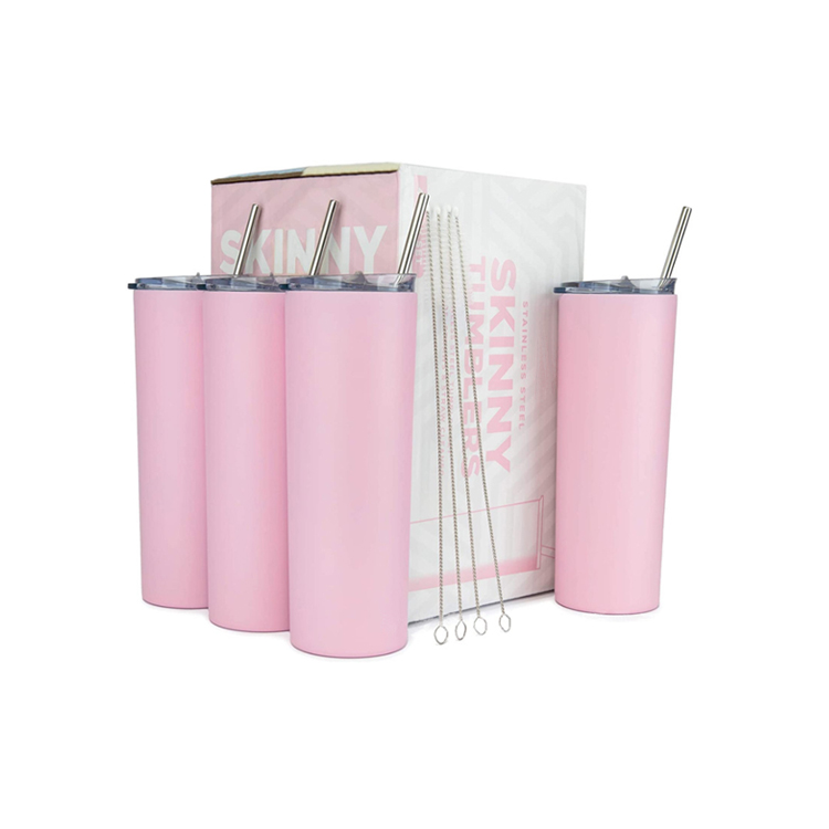 20 oz Straight Skinny Sublimation Tumblers Straight Bullet Glitter Sublimation Tumbler