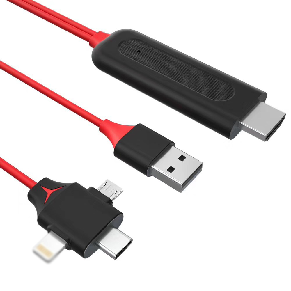 High Definition Multimedia Interface Adapter Cable Converter Type C Cable 3 in 1 for video Transmission