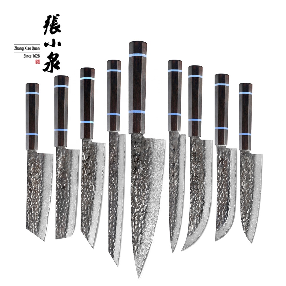 67 layers dama series chef tools japanese style samurai sashimi knife damascus knife set
