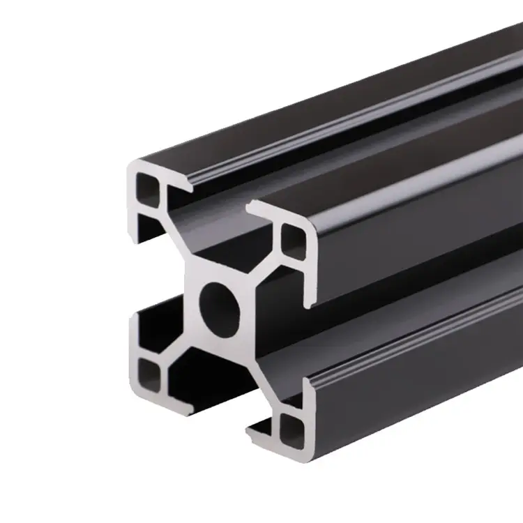 3030 Black European Standard Anodized 100-6000 Mm Length T Slot 30x30 Aluminium Extrusions Profiles
