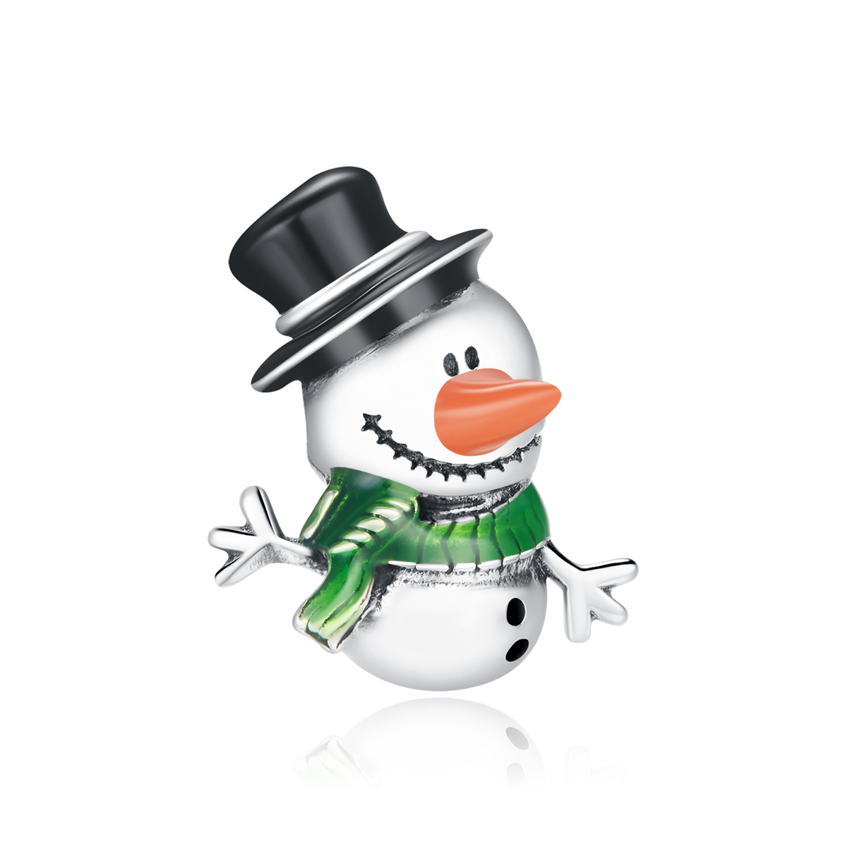 Оригинальный браслет из стерлингового серебра S925 пробы с шариками серии Happy Christmas