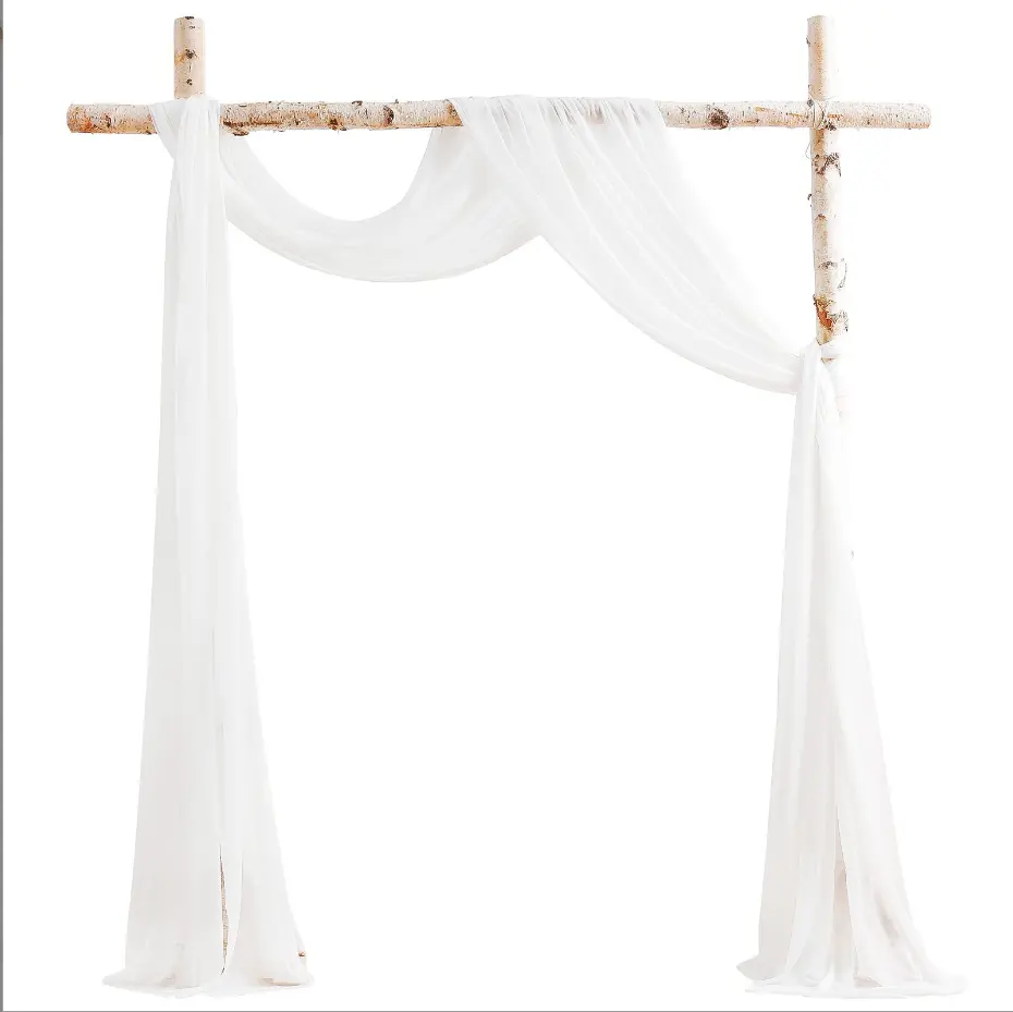 Wedding Arch Draping Canopy Window Scarf Drapes Curtains Versatile Sheer Window Valances for Birthday Party