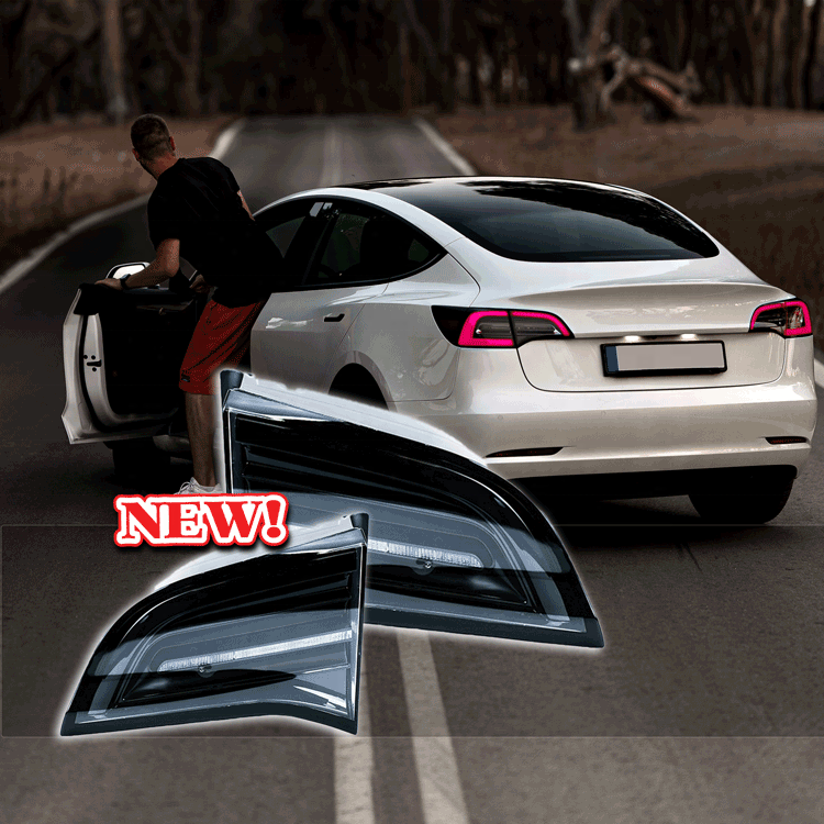 New Arrival Sedan LED SMOKE Tail Lamp Light Inner For 2017-2021 Tesla Model 3 TAILlamp Taillight