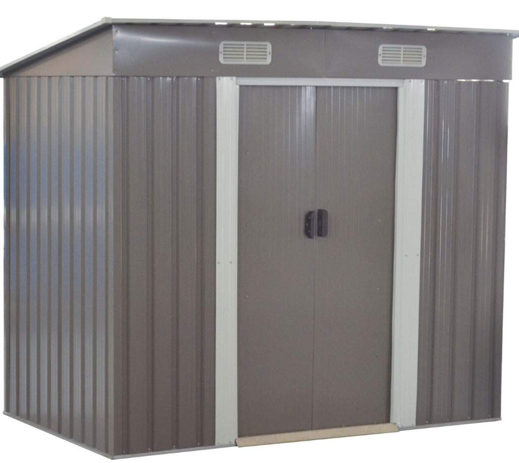 8' x 4' Galvanized Steel Tool Storage Shed Outdoor Garden Sheds Bike Shed BM668
