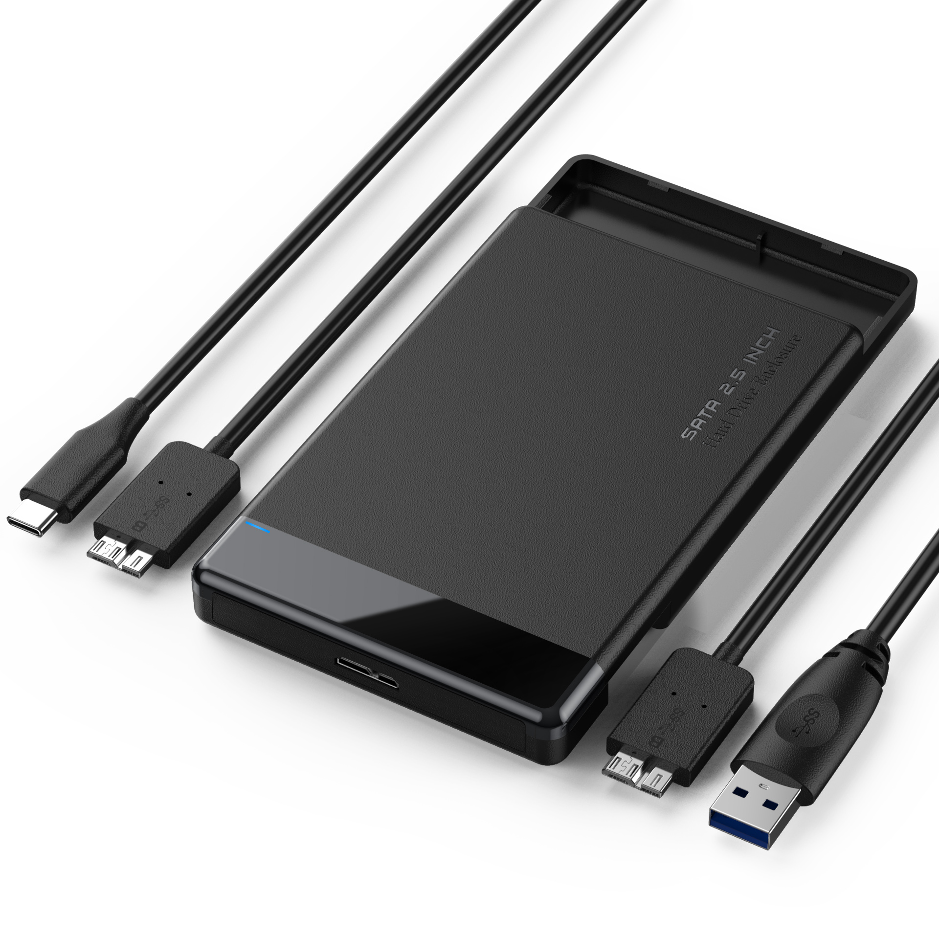 2,5 "Корпус жесткого диска USB 3,0 SATA III для 2,5 дюйма SSD и HDD 9,5 мм 7 мм внешний жесткий диск чехол карточка Support Max 6 ТБ