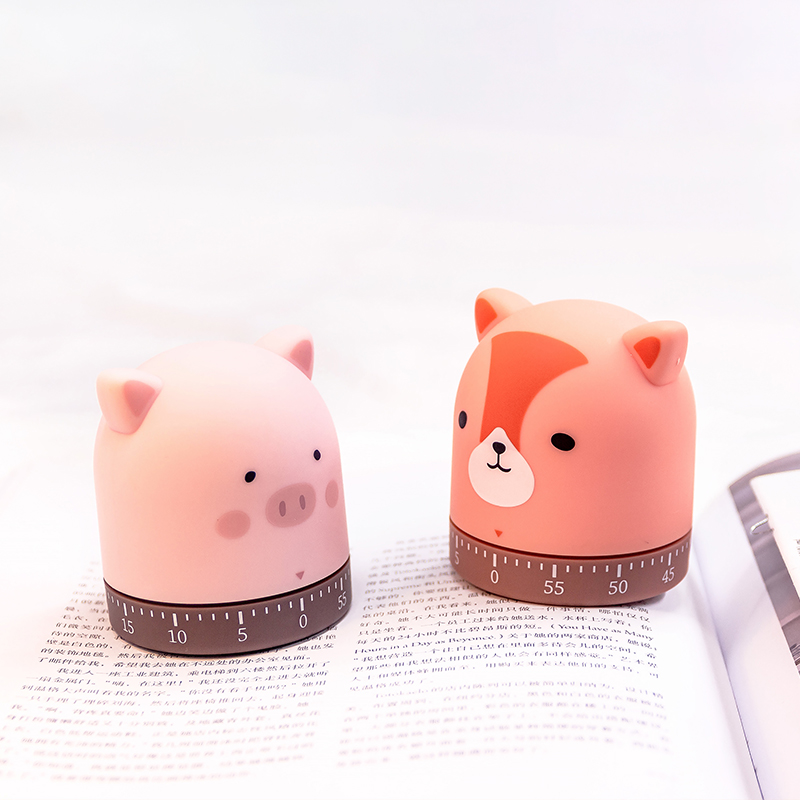 Customized Cute Kitchen Timer One Hour Abs Animal Shape Ручной многофункциональный таймер кухонный обучающий фитнес-таймер Cube