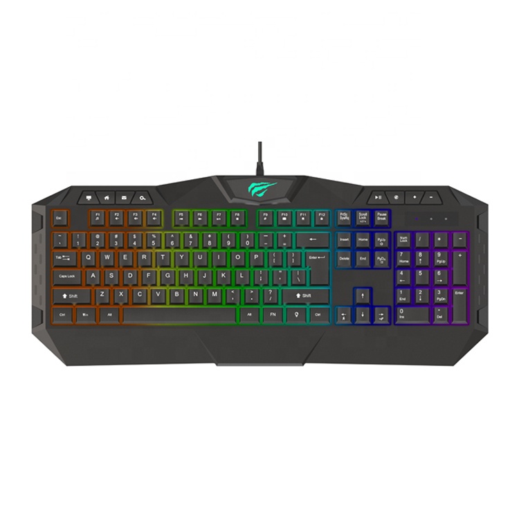 Kb510L хорошая дешевая Havit Фирменная 112 клавиши светодиодная подсветка Проводная игровая клавиатура для ПК ноутбука геймера