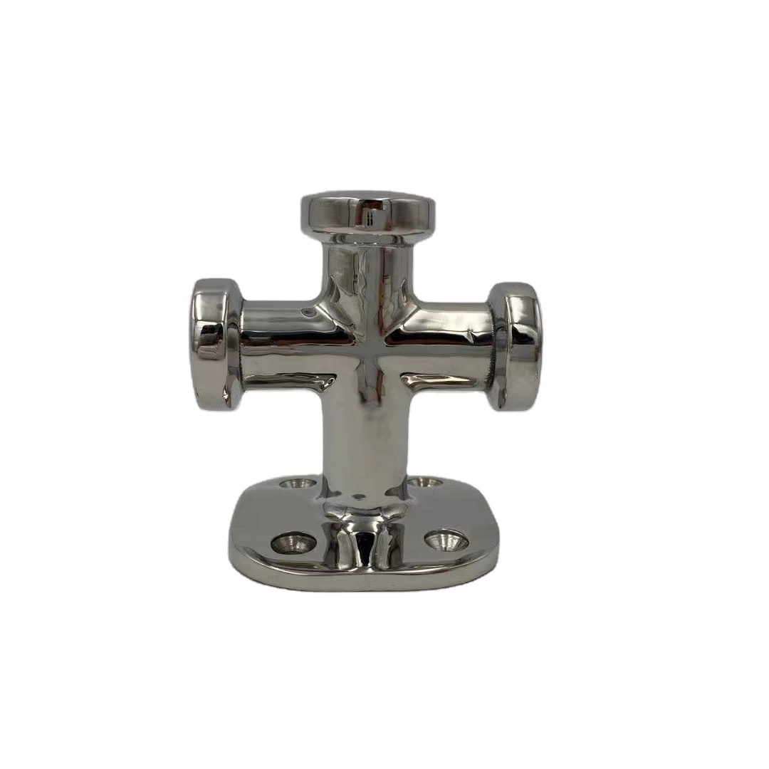 Marine Grade Boat Yacht Heavy Duty Cleat Stainless Steel Single Cross Bollard